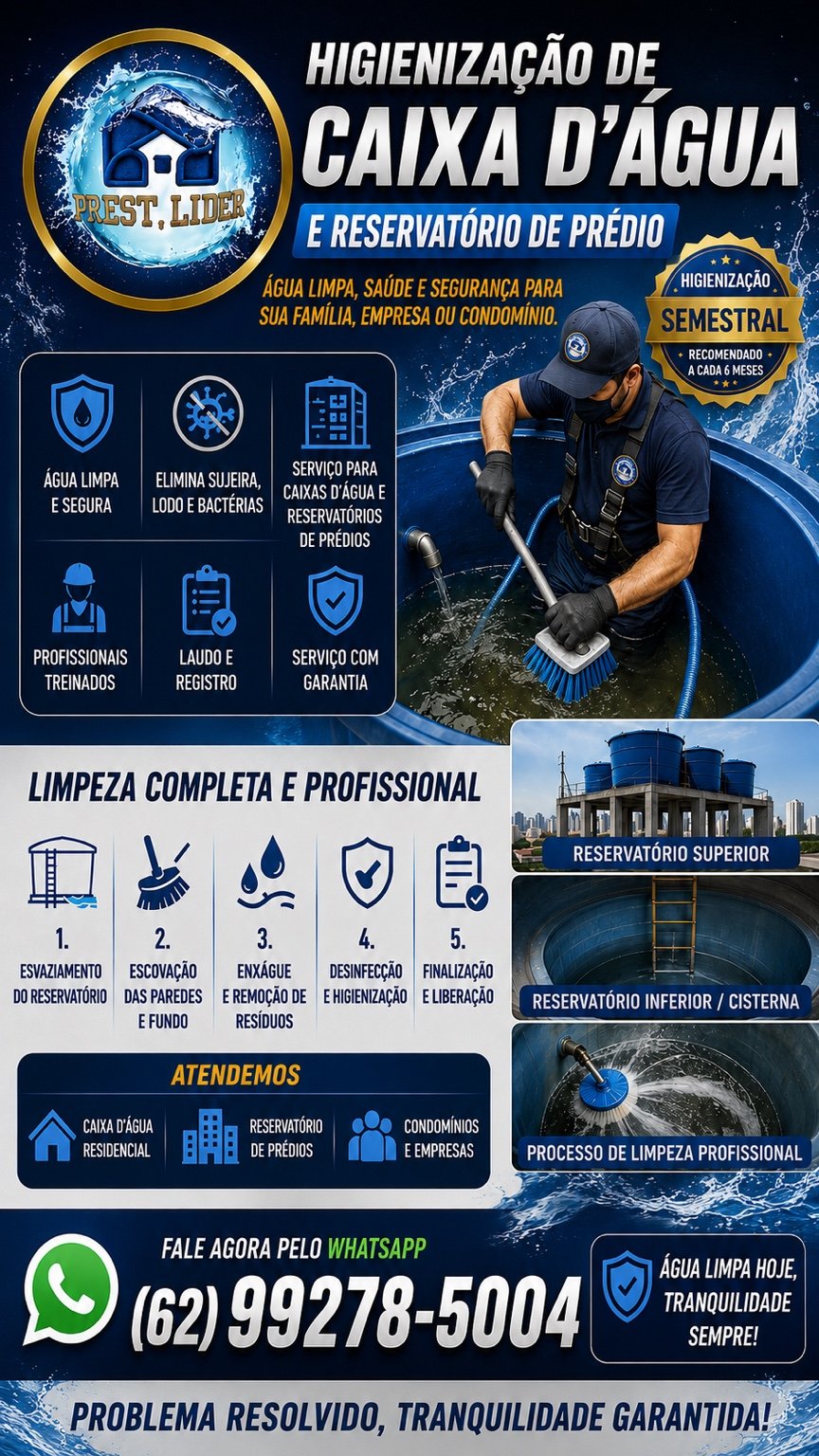 Higienização de caixa d'água